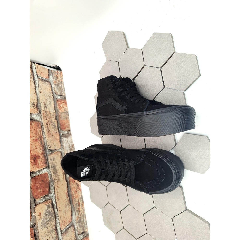 Vans Sk8-Hi Tapered Stackform 2023 Triple Black Hi Women sz 6.5 / GS Girl Sz 5Y - Picture 7 of 8